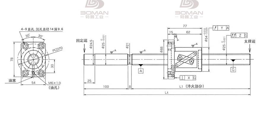 KURODA GG2525AS-BALR-2020A 日本米思米黑田丝杆